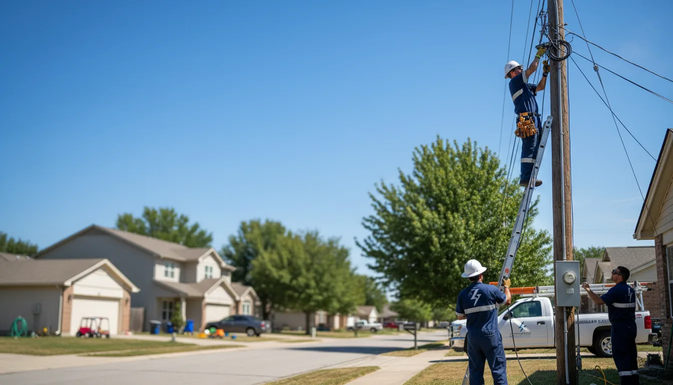 Residential electrician providing installation services in Midwest City, OK